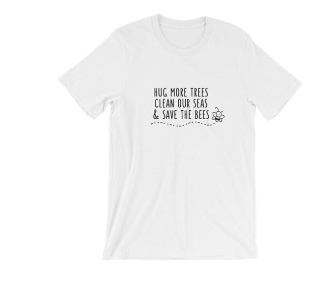 Solid Color and Printed Letter T-Shirts