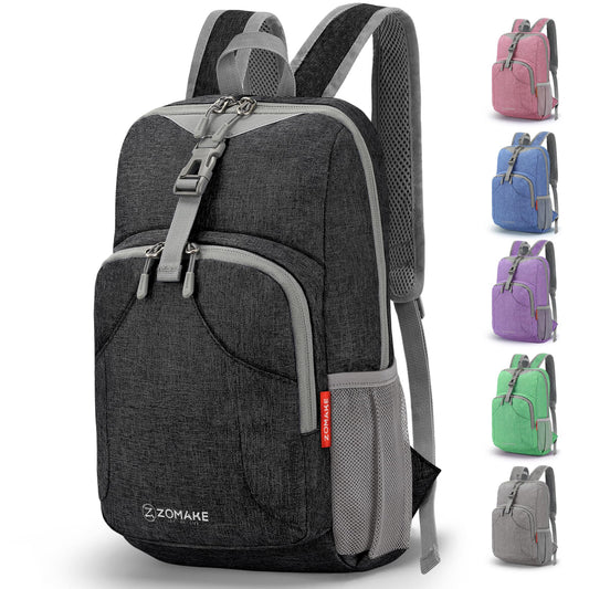 ZOMAKE Ultra Lightweight Backpack 10L Small Hiking Daypack Water Resistant Travel Daybag Ultra Light Backpacks for Hiking (Black)