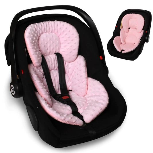 Boryokun Infant Carseat Insert 2-in-1 Reversible Baby Car Seat Cushion for Newborn Toddler Head & Body Support Car Seat Pad for Carseats Strollers Swings Bouncers