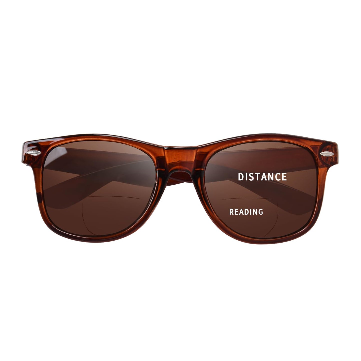 FONHCOO Bifocal Sunglasses for Women Men Classic Sunglasses Readers Outdoor Reading Sunglasses with UV400 Protection（Brown 2.5）