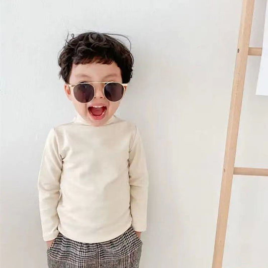 Autumn Winter Long Sleeve T-shirts for Kids and Cashmere Tops