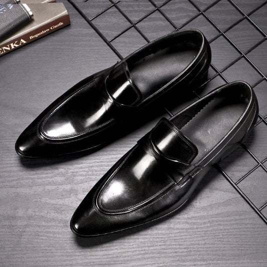 Vintage British Cowhide Leather Formal Business Shoes