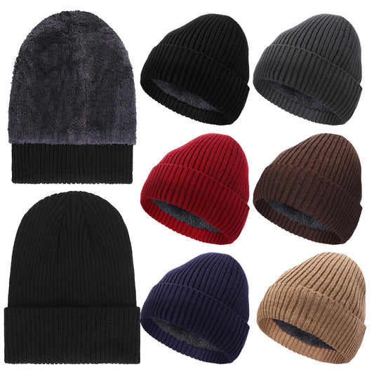 Cuffbow 6 Pcs Knit Beanies Women Warm Thermal Thick Winter Hat Unisex Snow Caps Fleece Lined Cold Weather Soft Skull Cap for Men and Women 6 Colors