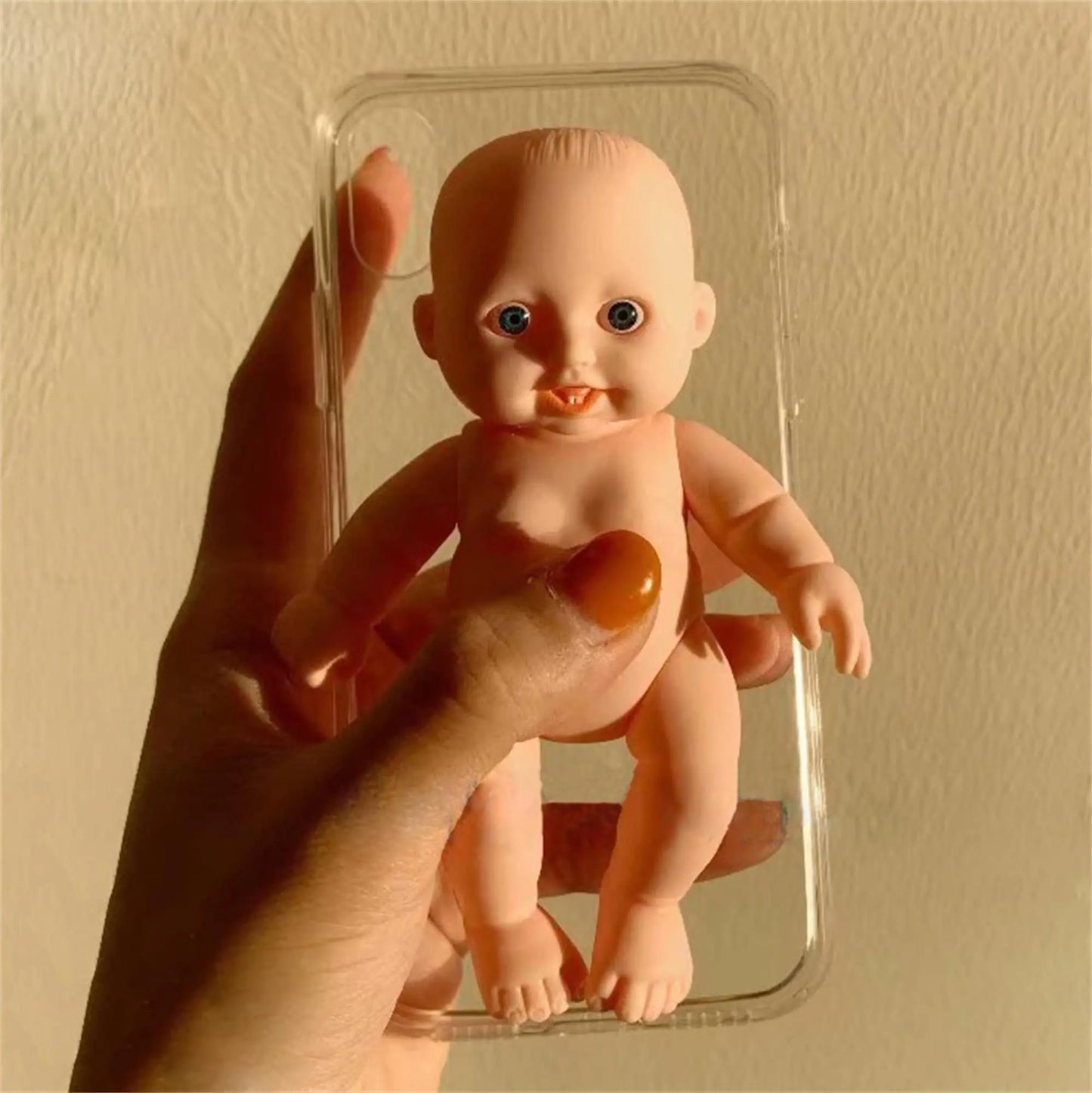 TRADAY 3D Horror Baby Phone Case for iPhone 15 Funny Halloween Ugly Phone Case Crazy Weird Phone Case