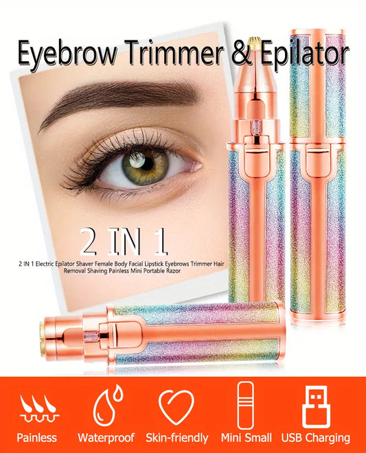 2-in-1 Eyebrow Razors and Facial Hair Remover Shaver