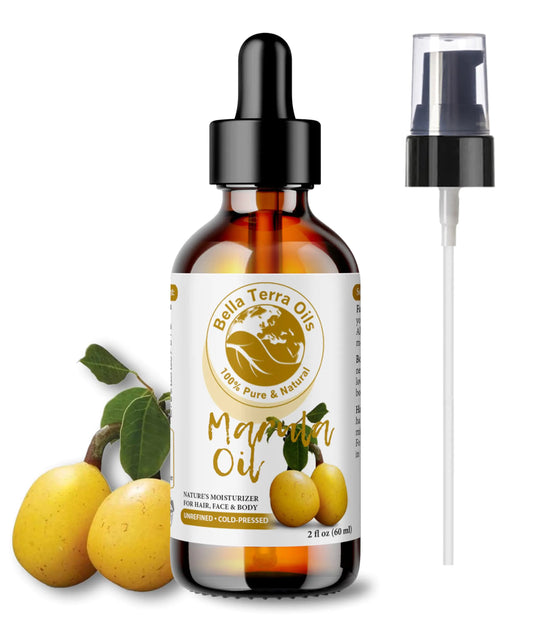 Bella Terra Oils - Marula Oil 2oz - Unveiling Africas Secret Enriched with Linoleic Acid & Stearic Acid Your Go-To Luxury Facial Elixir
