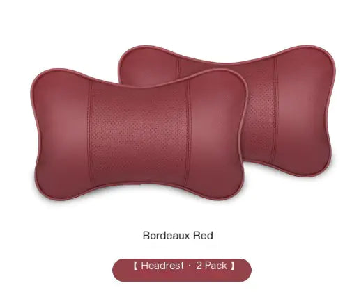 2pcs Multi-color Leather Car Neck Pillows for Support