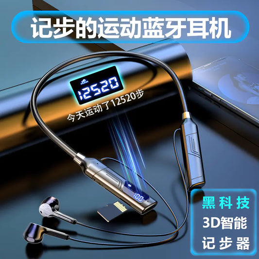 Smart Digital Display Neckband Wireless Earbuds