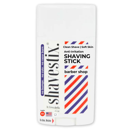 Travel Size Shaving Cream Stick 2.75 Oz | Barber Shop - Shaver Friendly Mens Hair Removal Cream Bar | Shavestix Shave Stick Sub Foam Gel Soap