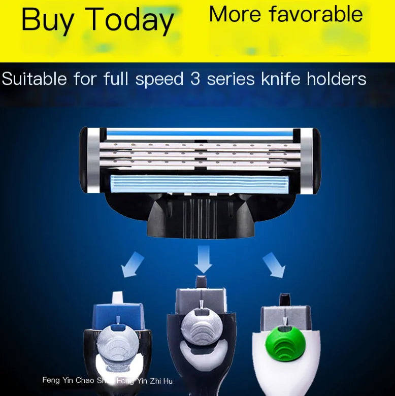 3-Layer Razor Blades for Men's Manual Razors